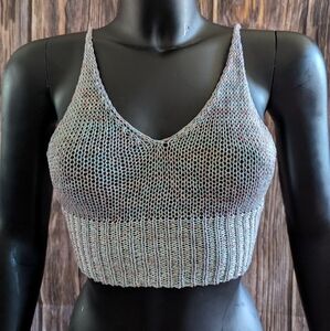 Fashion Nova Multicolor Iridescent Sheer Top